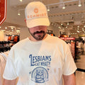 Lesbians Eat What Sad Cat Rainbow lesbian humor shirt
