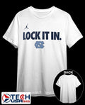 Lock it in North Carolina Tar Heels 2026 On-Court Bench shirt