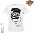 Support Your Local Caffeine Dealers Halloween Tattoo Hand Coffee Cup Gothic Shirt