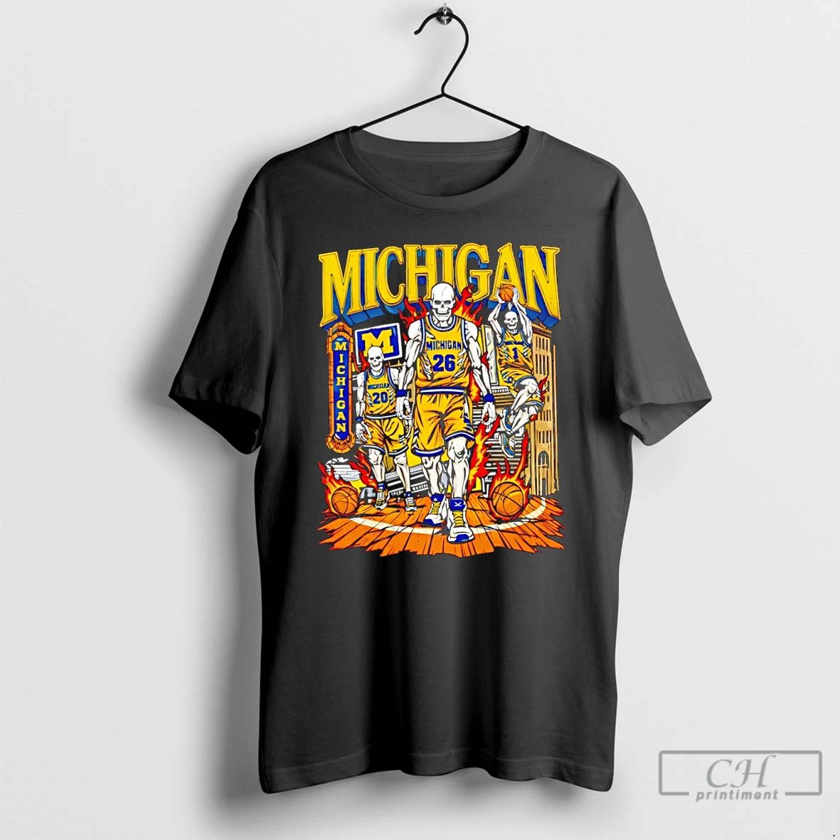 Premium Skeletons Michigan Wolverines Basketball Players Ncaa Final Four