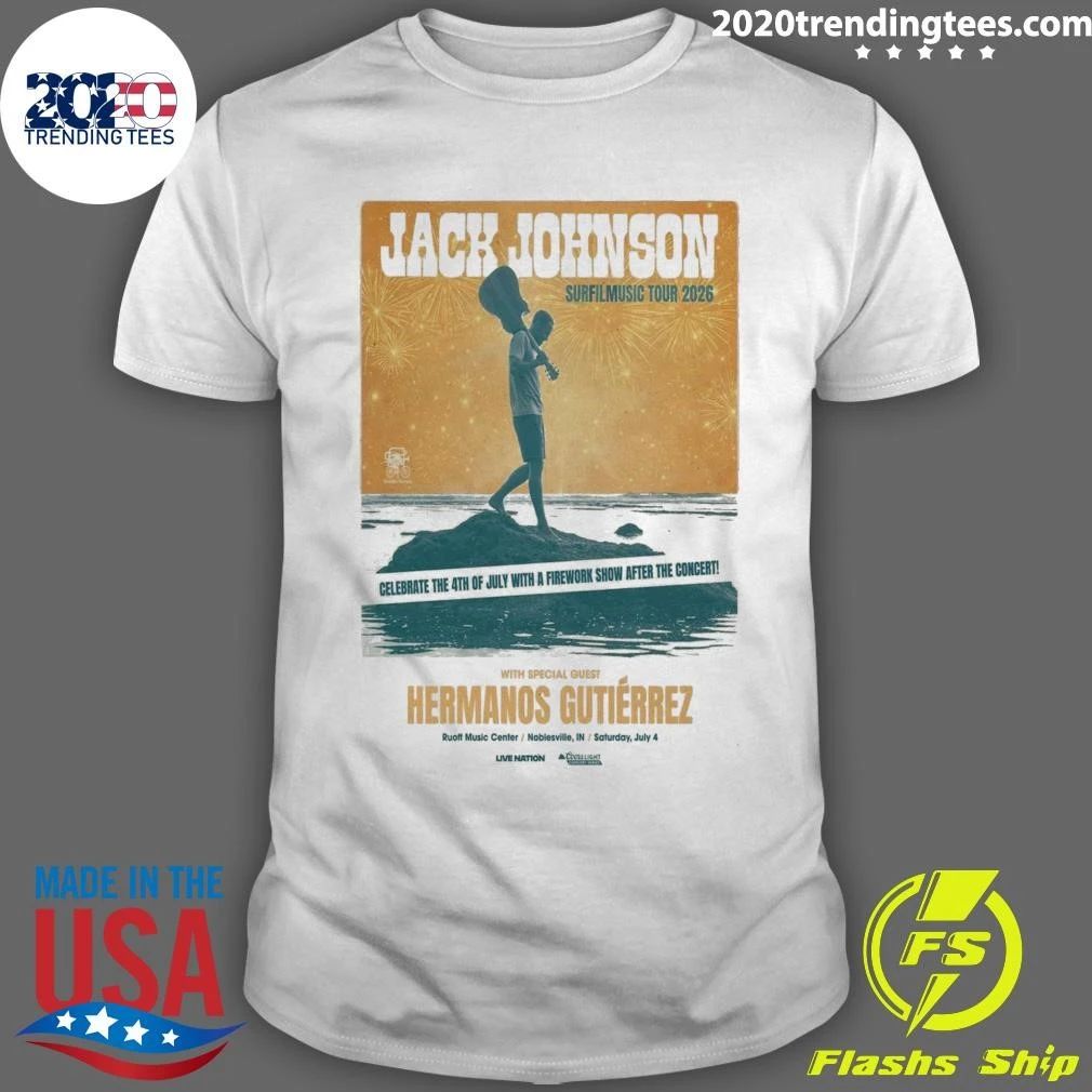 Jack Johnson Ruoff Music Center in Noblesville, Indiana July 04 2026 Shirt