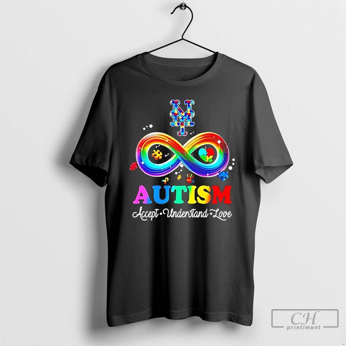 Classic New York Mets Autism Accept Understand Love Tee