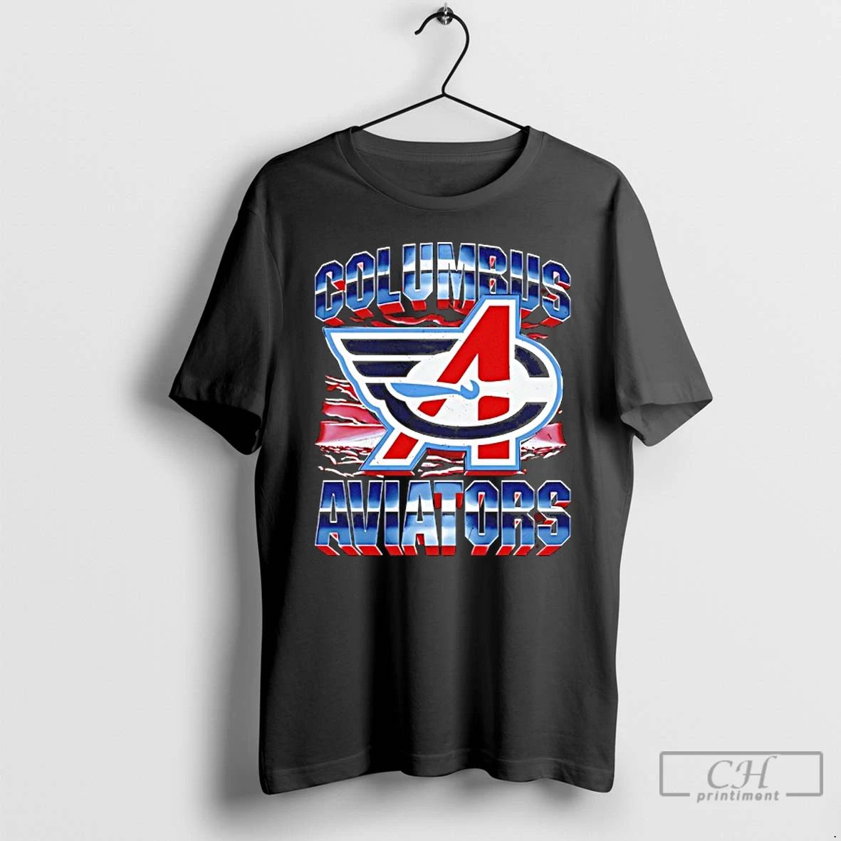 Classic Columbus Aviators Logo Graphic Vintage
