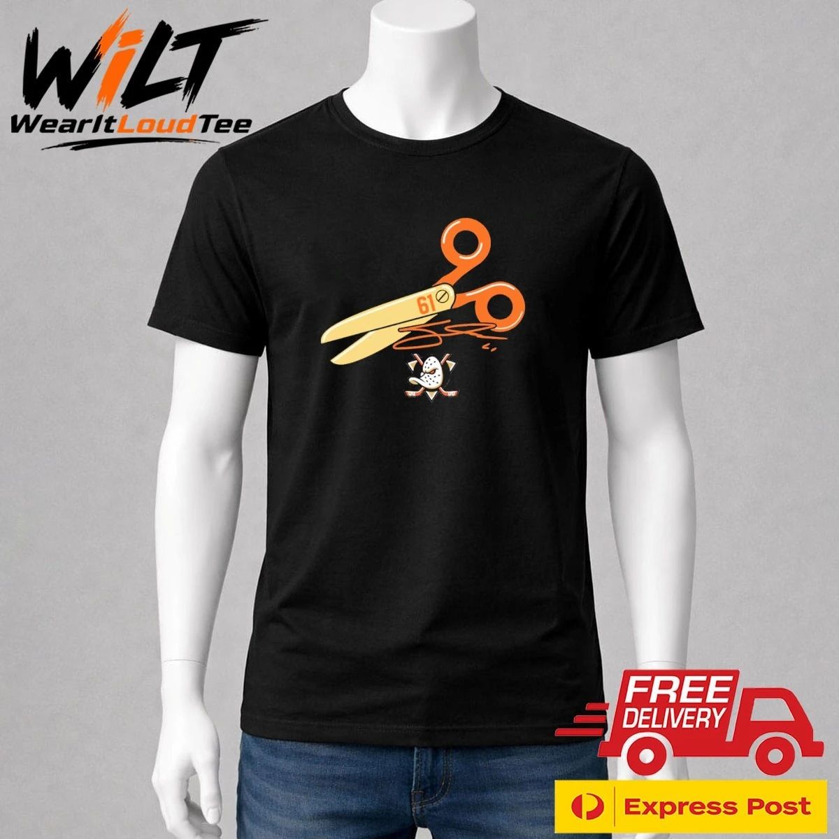 Anaheim Ducks Cutter Gauthier Scissors Shirt