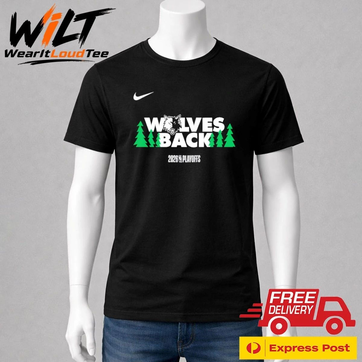 Wolves Back Minnesota Timberwolves 2026 NBA Playoffs Shirt