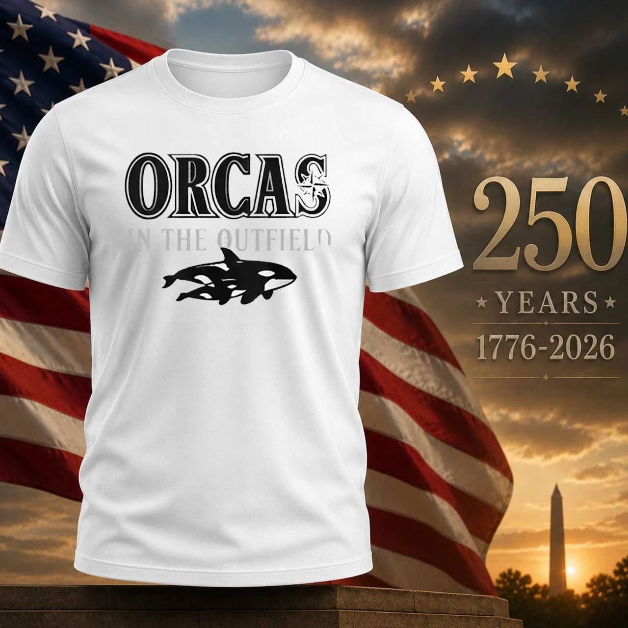 Mariners Orcas in the Outfield Shirt