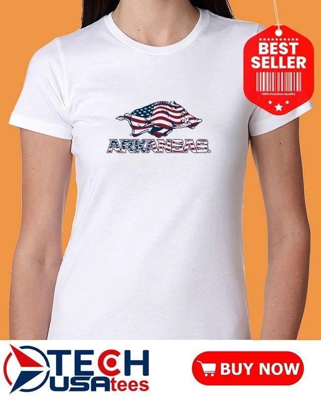 Arkansas Razorbacks Patriotic Marks Primary Logo Stack shirt
