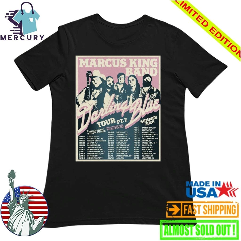 Marcus King Band 2026 Darling Blue Tour Summer Poster Shirt