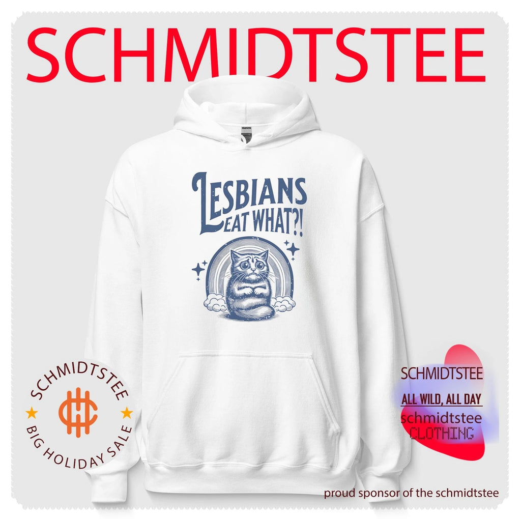 Lesbians Eat What Sad Cat Rainbow lesbian humor shirt