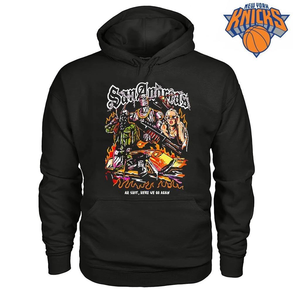 San Andreas Carl Johnson Grove Street Families Rockstar Games ah shit here we go shirt
