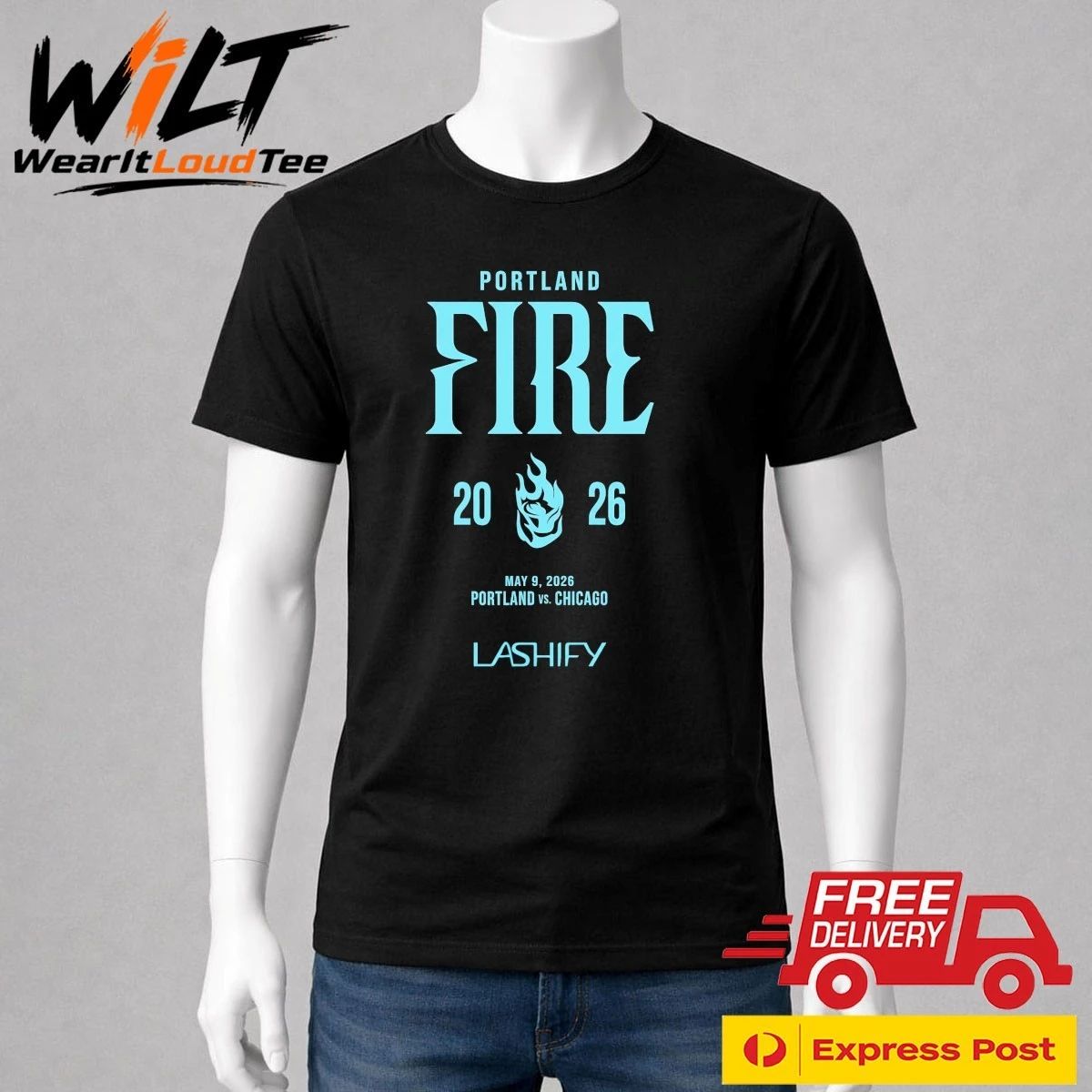 Portland Fire 2026 May 9 Portland Vs Chicago Lashify Shirt
