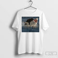 Classic Black Cat Biting Shark Funny