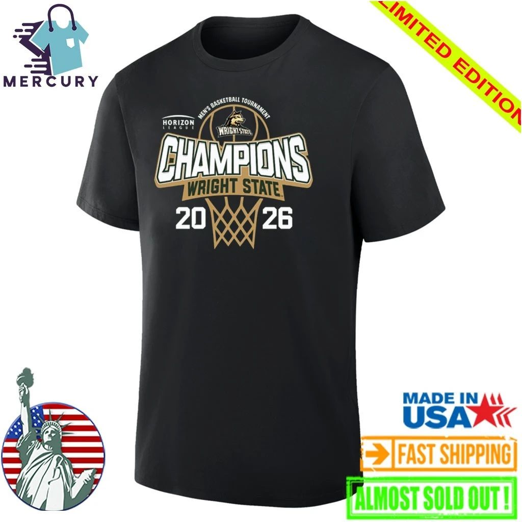 Wright State Raiders 2026 Horizon League Men’s Basketball Tournament Champions Shirt