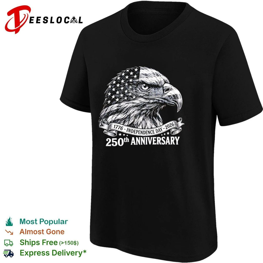 Bald Eagle USA 250th Anniversary 1776 Independence Day 2026 T-shirt