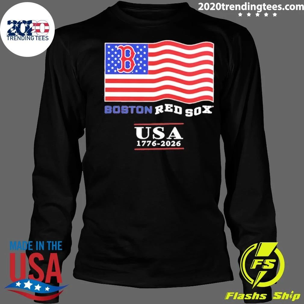 Boston Red Sox USA 1776-2026 4th of July American Flag Shirt