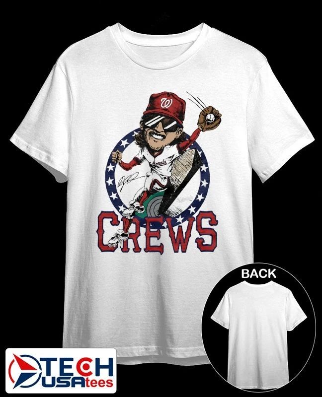 Washington Nationals Dylan Crews caricature signature shirt