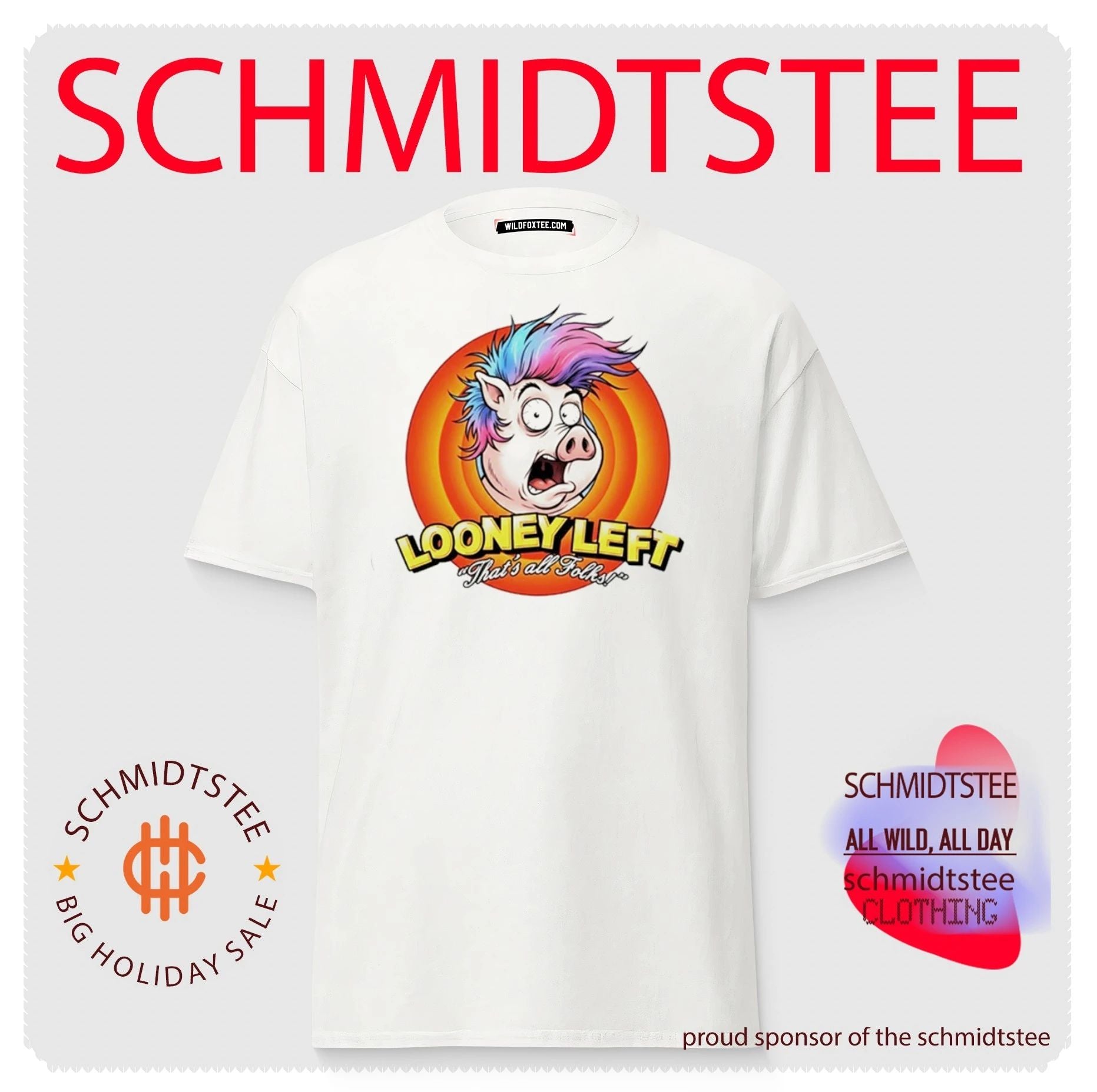 Looney left thats all folks pig shirt