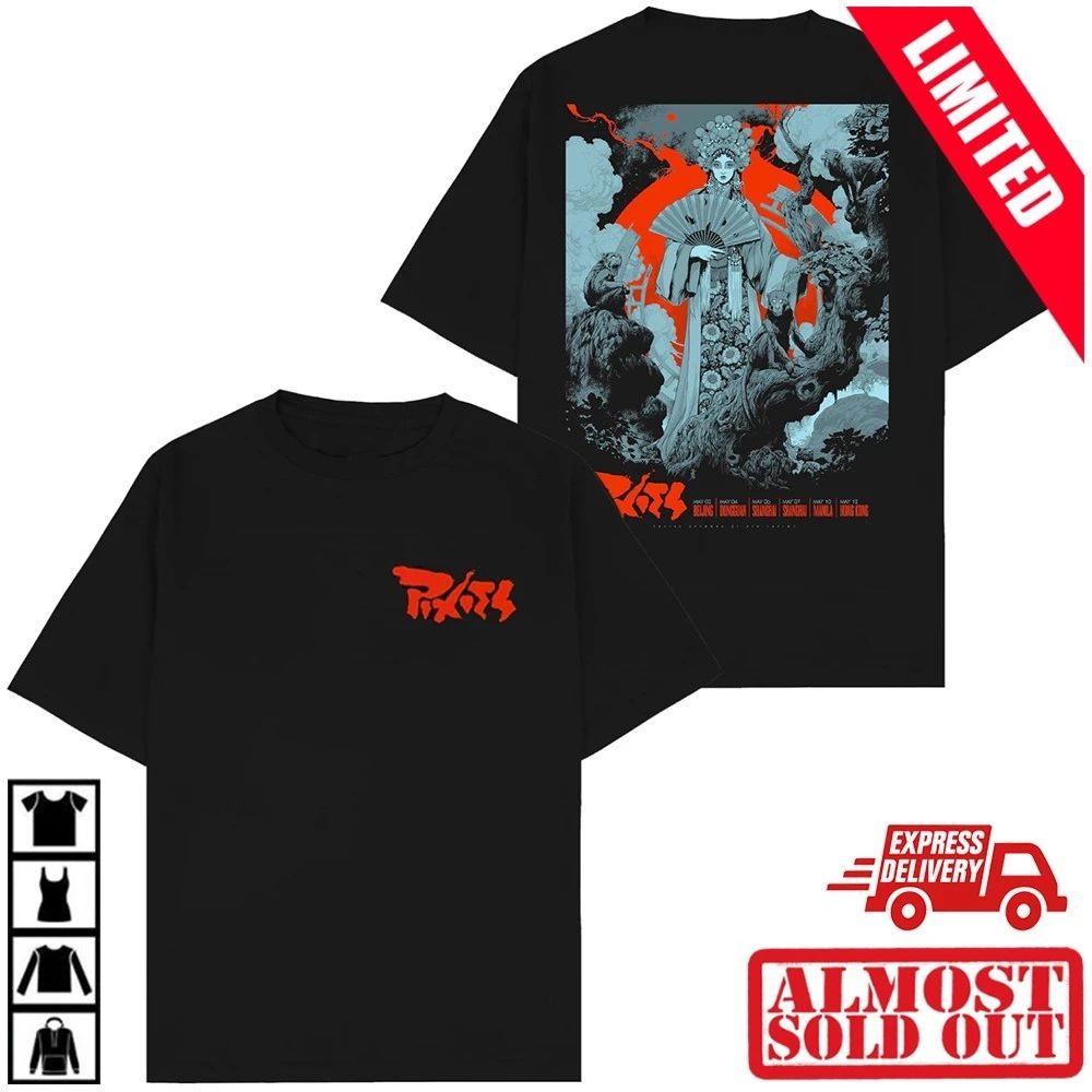 Pixies P40 Asia Tour 2026 Artwork by Ken Taylor Two Sided Shirt