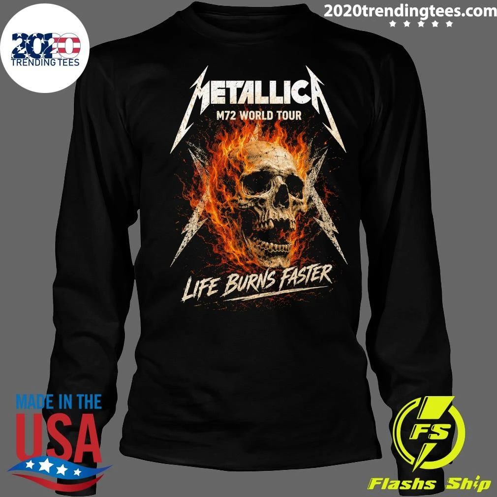 Metallica M72 World Tour Life Burns Faster October 2026 Las Vegas, NV, U.S. Shirt