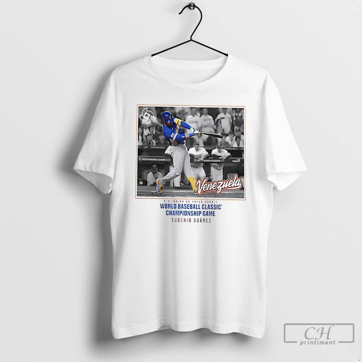 Classic Venezuela Baseball Eugenio Suarez White 2026 World Baseball Classic Go Ahead T Shirts Sweater