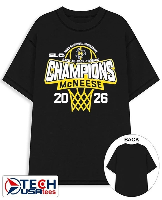 McNeese State Cowboys 2026 Southland Conference Men’s Basketball Tournament Champions shirt