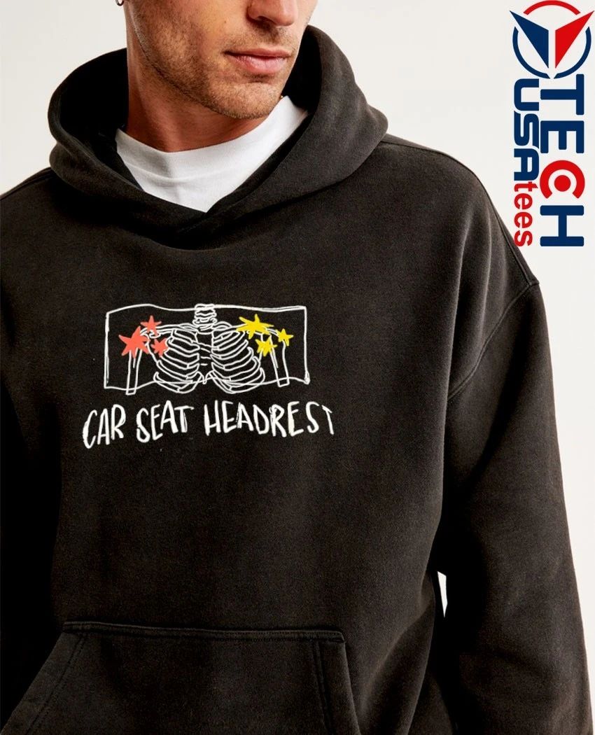 Car seat headrest skeleton shirt