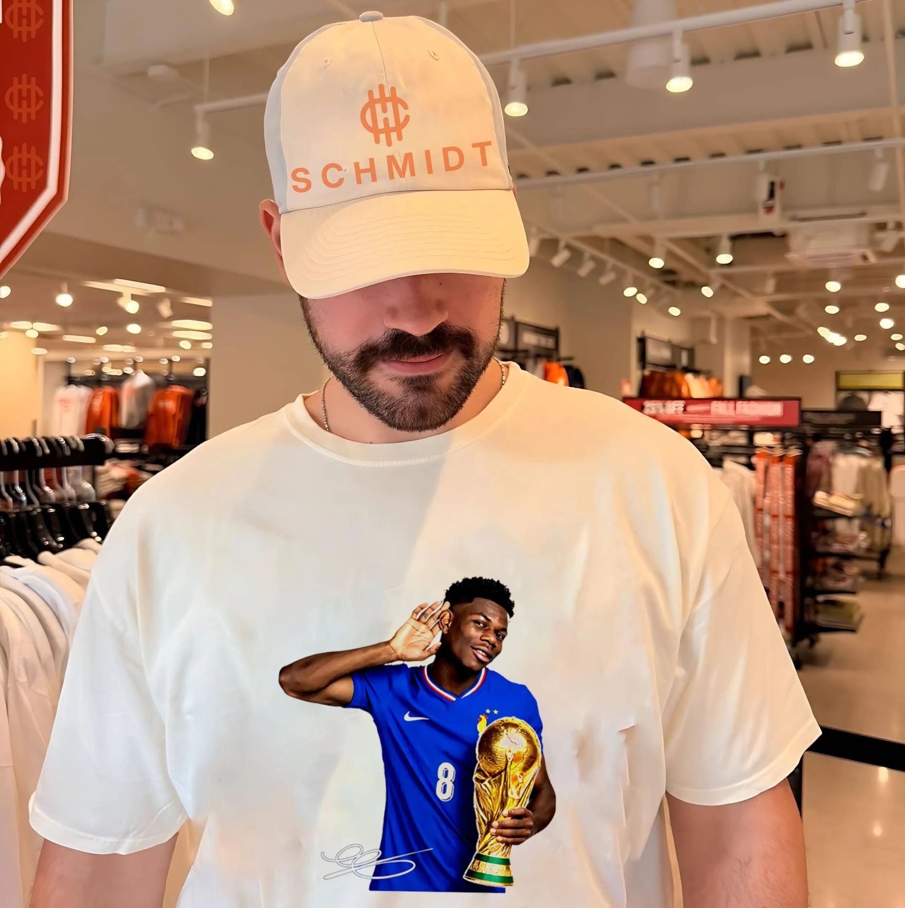 Aurelien Tchouameni France National Team World Cup Champion trophy signature shirt