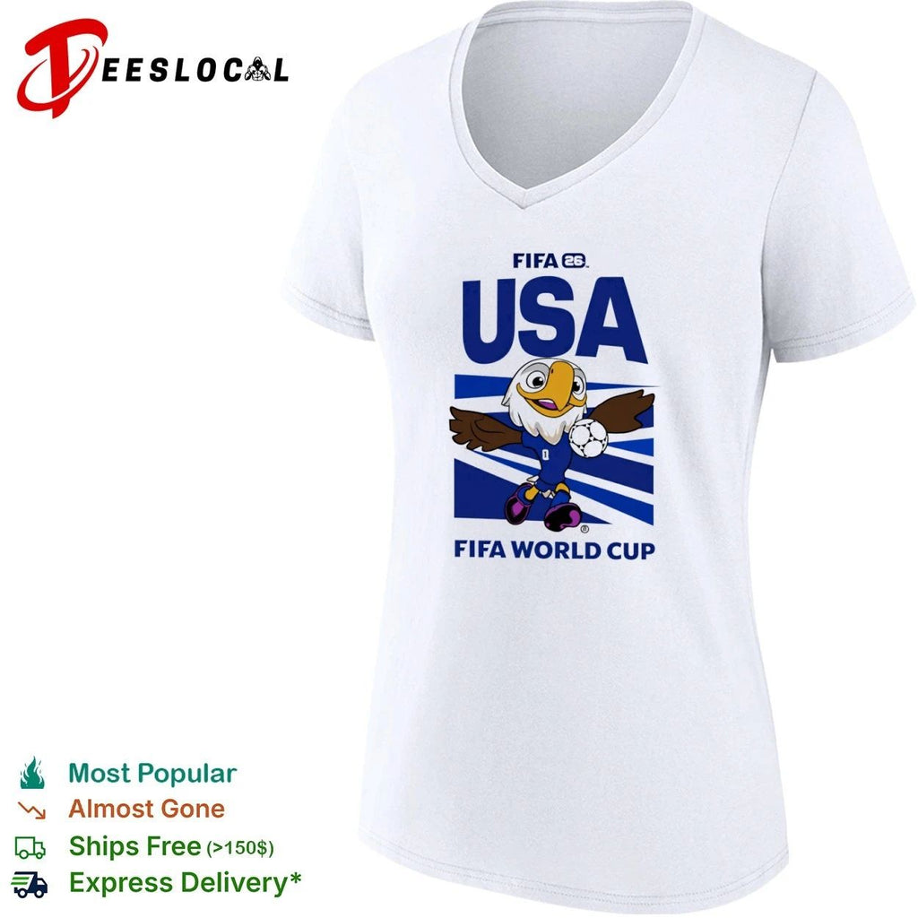 FIFA 26 USA Football Fan Eagle Mascot Global Soccer Championship T-shirt
