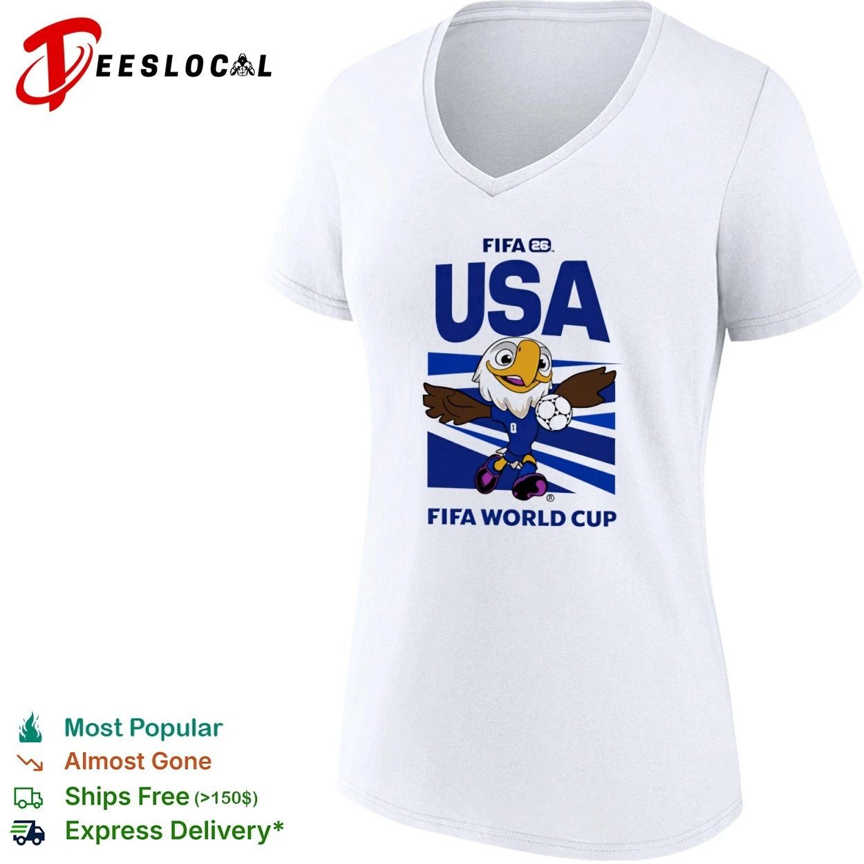 FIFA 26 USA Football Fan Eagle Mascot Global Soccer Championship T-shirt