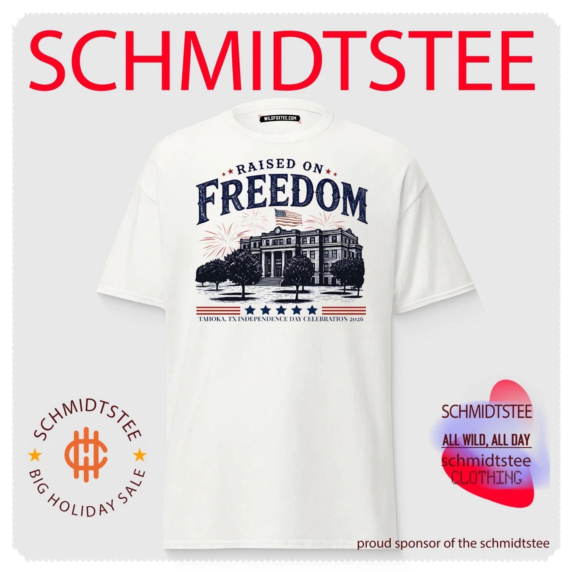 Raised on Freedom Tahoka Texas Independence Day Celebration 2026 shirt