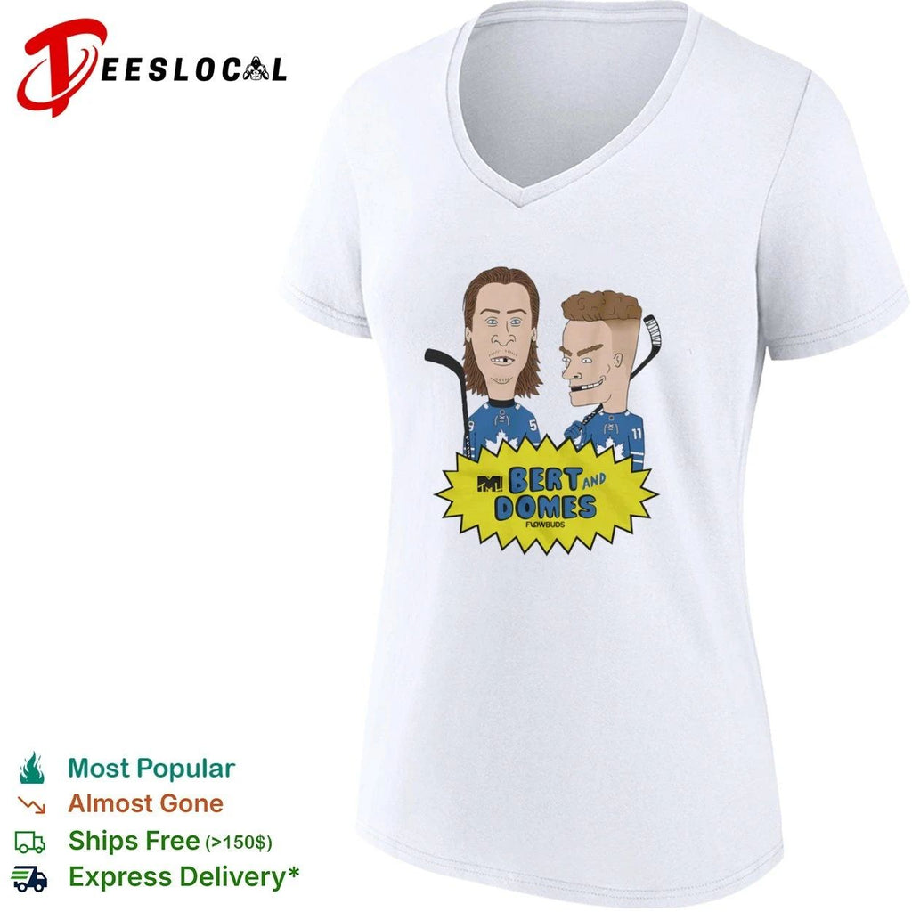 Bert and Domes Toronto Maple Leafs Beavis and Butt-Head T-shirt
