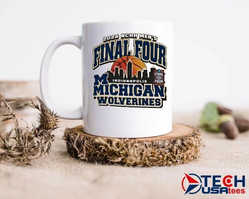 Michigan Wolverines 2026 Men’s Basketball Final Four Bound skyline shirt