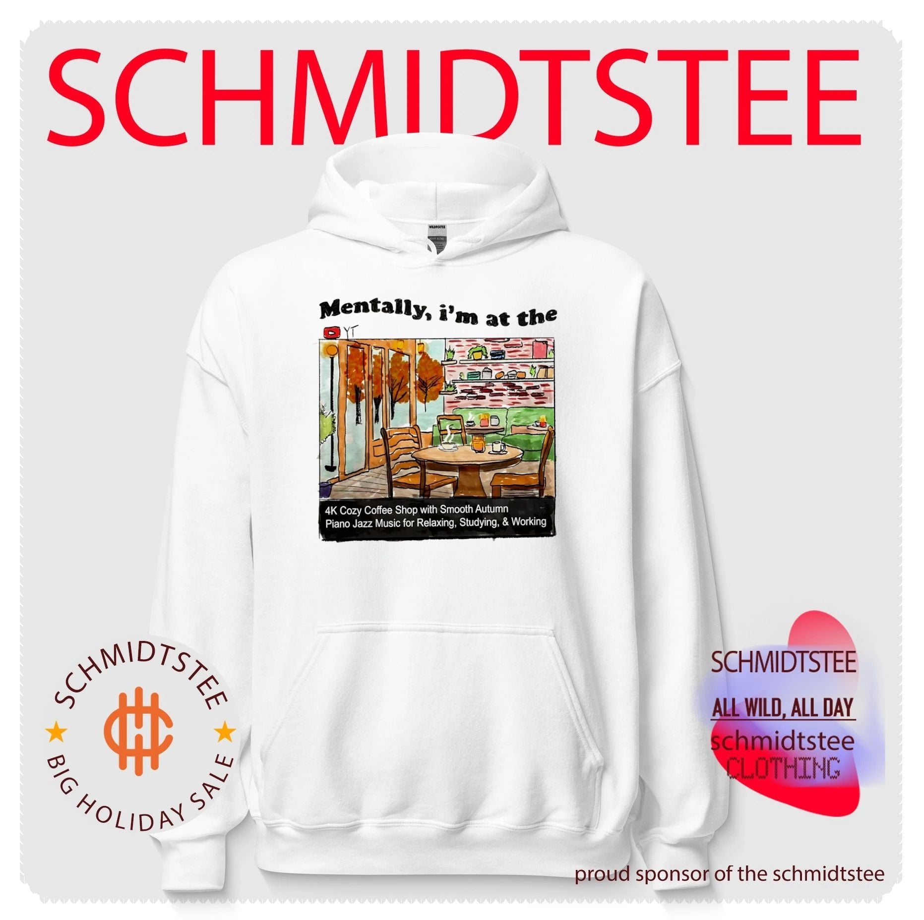 Mentally I Am at the Cozy Coffee Shop Autumn Jazz YouTube Video shirt
