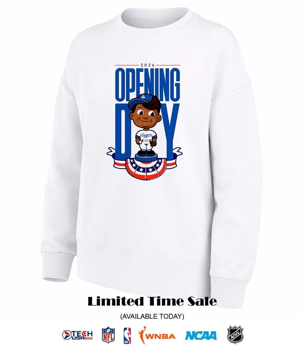 2026 Opening Day Los Angeles Dodgers bobblehead shirt