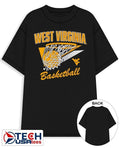 West Virginia Mountaineers Basketball retro swish shirt