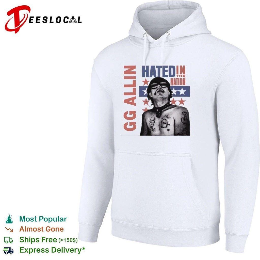 GG Allin Hated in the Nation punk rock T-shirt
