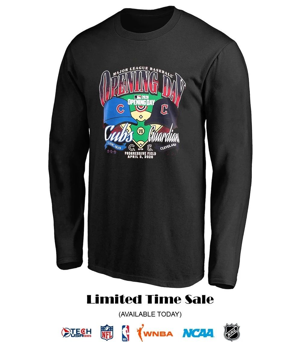 Chicago Cubs vs Cleveland Guardians 2026 MLB Opening Day T-shirt
