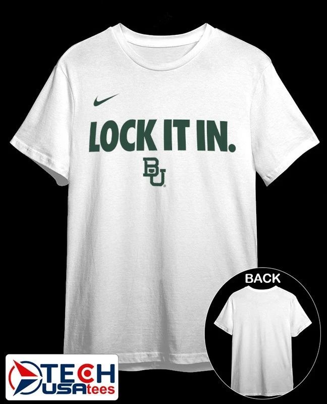 Lock it in Baylor Bears 2026 On-Court Bench shirt