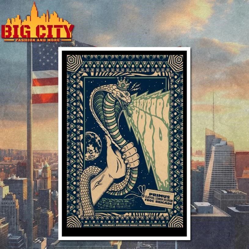 Primus Walmart Arkansas Music Pavilion, Rogers AR June 22 2026 Poster Shirt