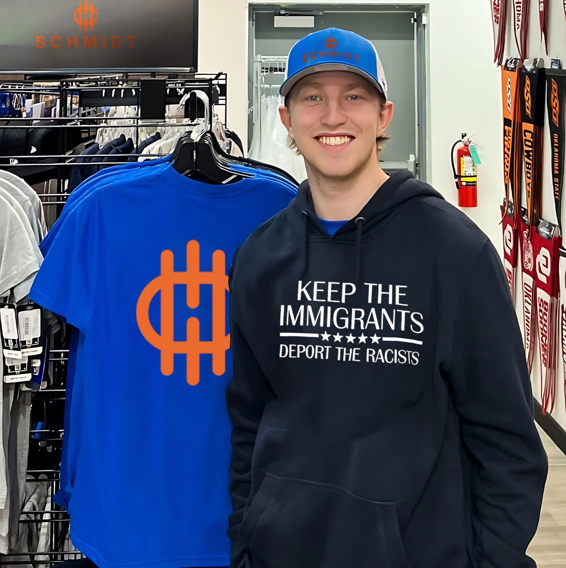 Keep the immigrants deport te racists shirt