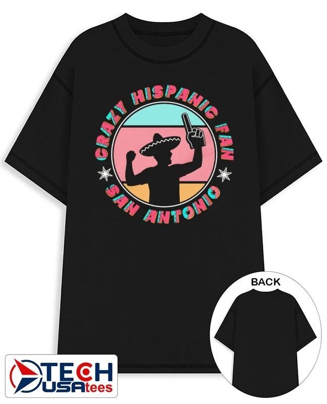 Crazy Hispanic Fan San Antonio Spurs logo shirt by athletelogos