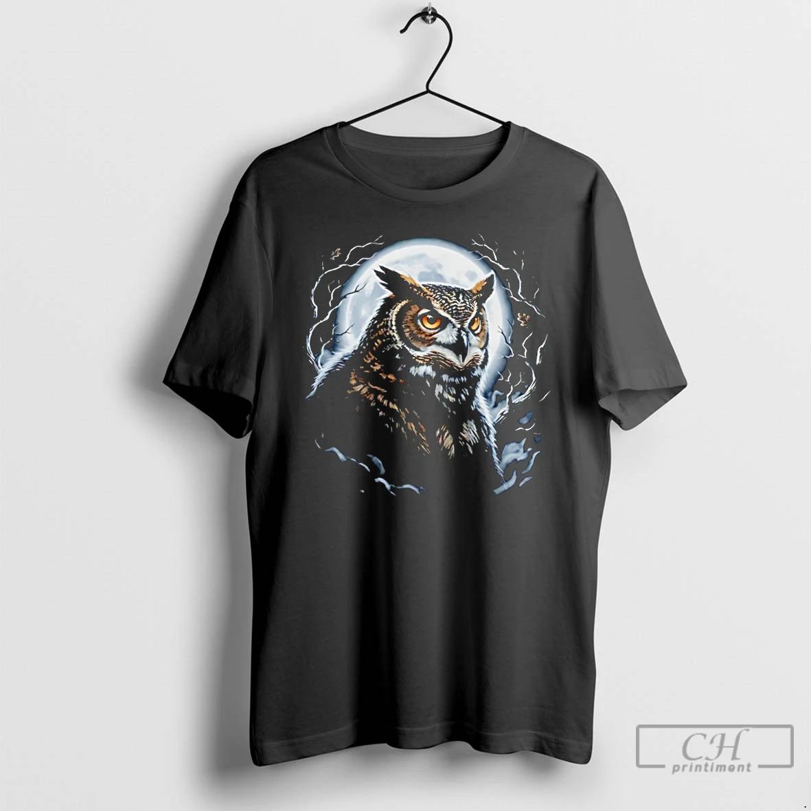 Classic Owlbear Moon Portrait Graphic