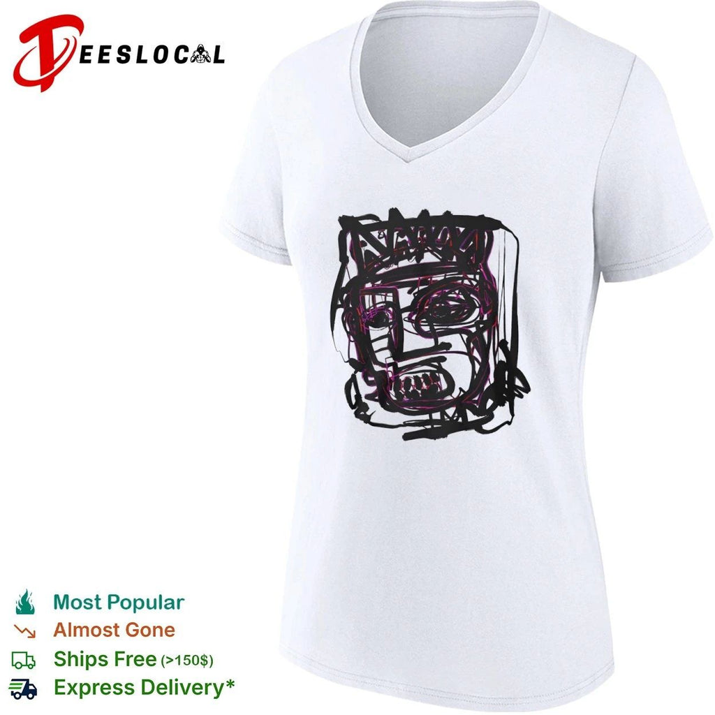 Jean-Michel Basquiat Crowned Abstract Face T-shirt
