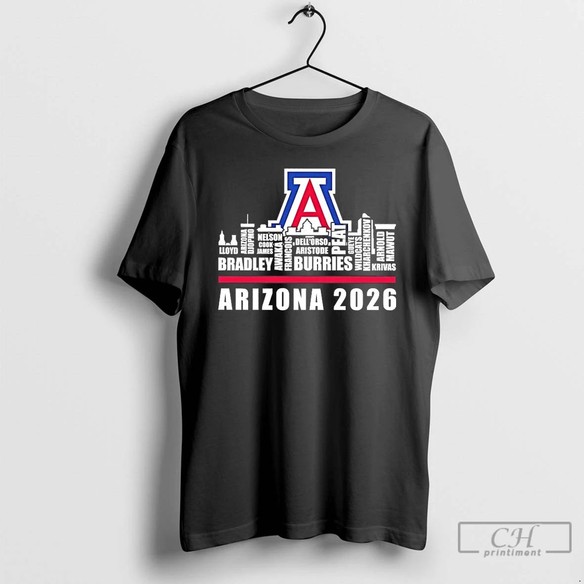 Classic Arizona Wildcats 2026 Players Names City Skyline Tee