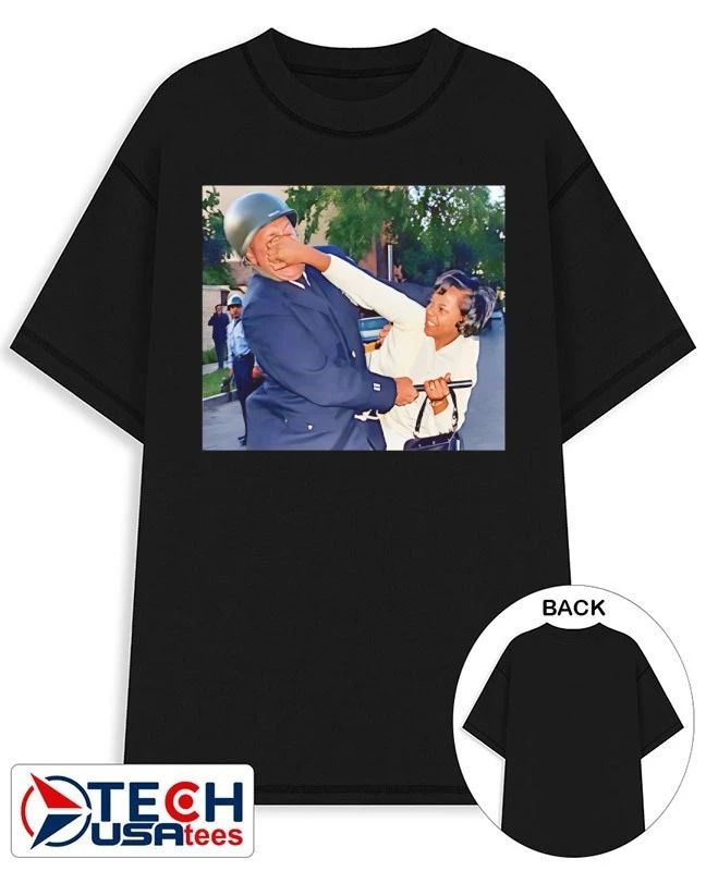 Pamela Echols punching a Policeman 1967 shirt