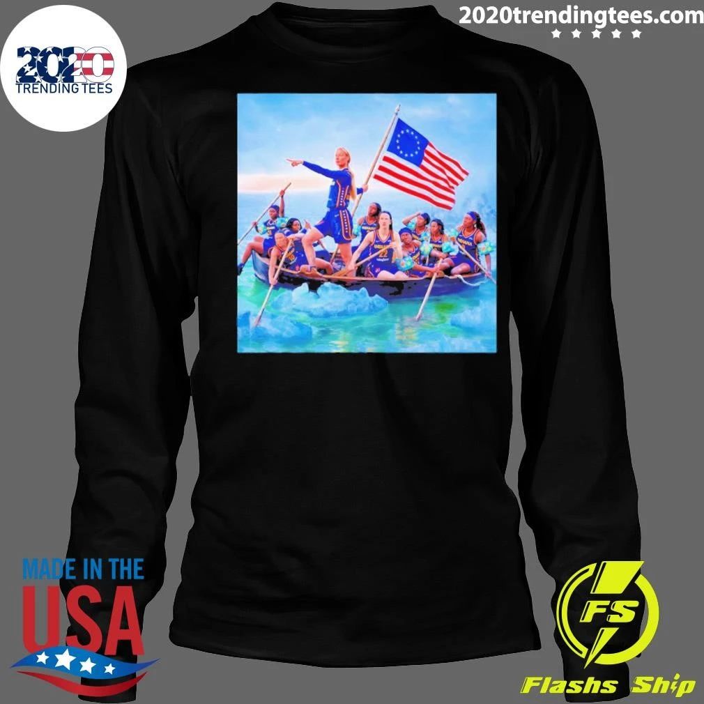 Sophie Cunningham x George Washington Washington Crossing the Delaware Indiana Fever Basketball Parody Shirt