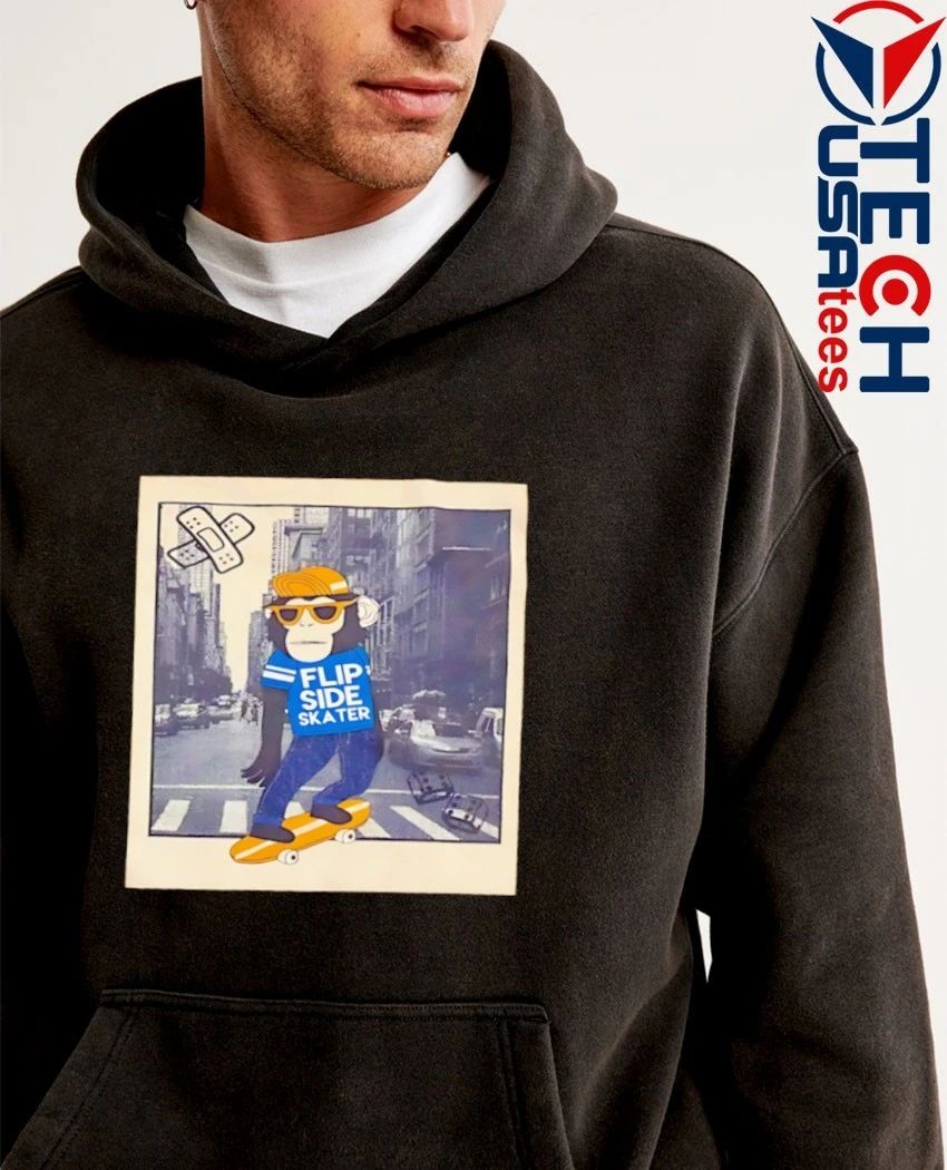 Monkey flip side skater photo shirt