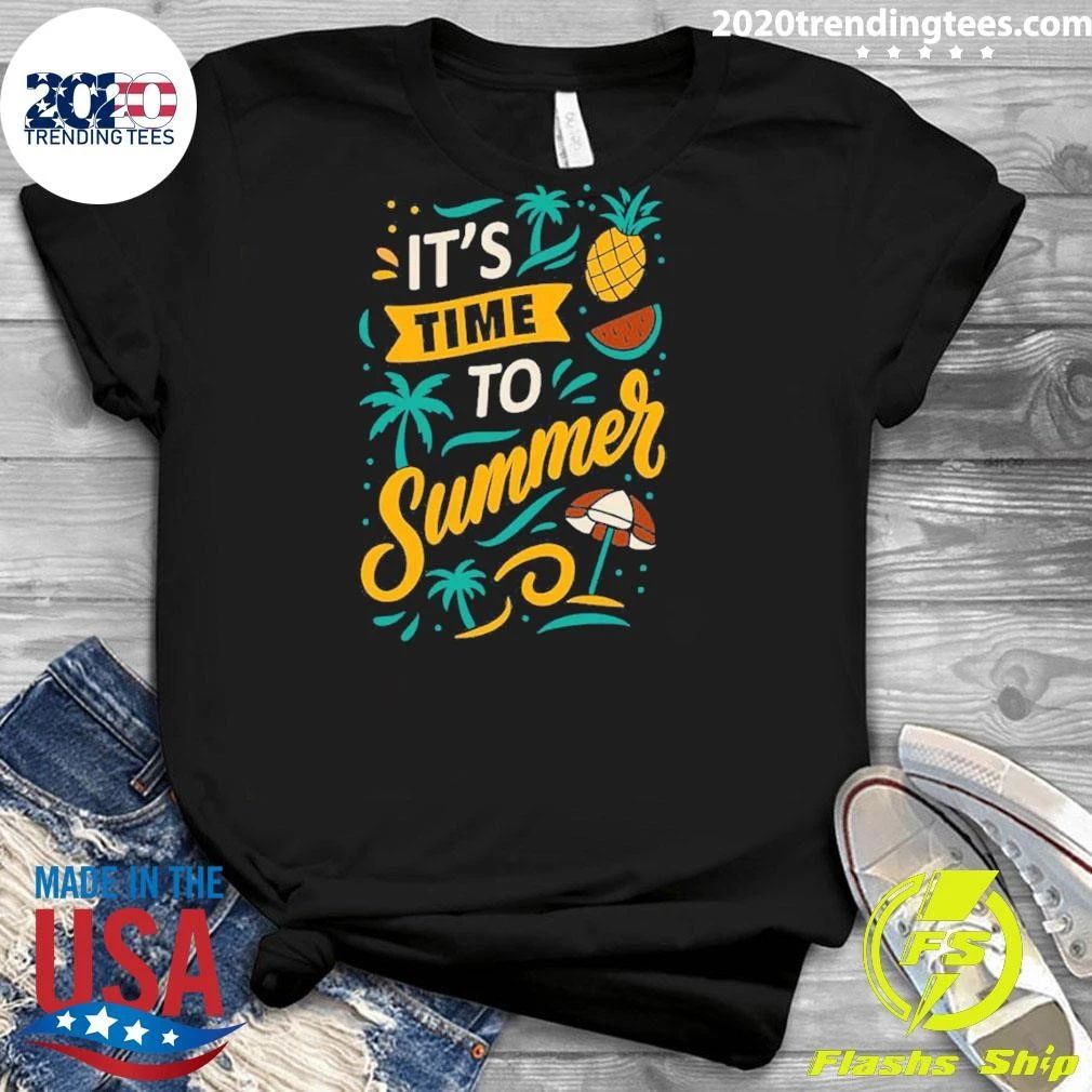 It’s Time to Summer with Summer Icon Around Shirt