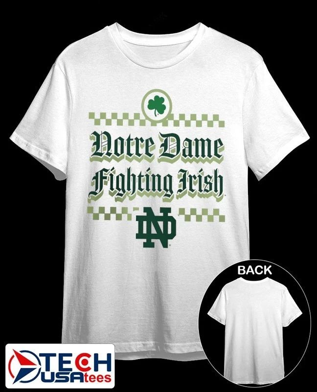 Notre Dame Fighting Irish St. Patrick’s Day checkered shirt