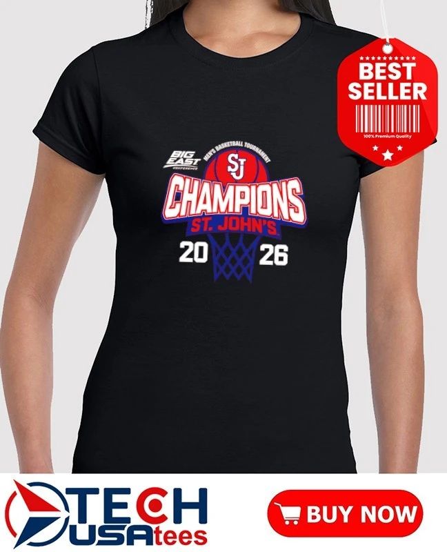 St. John’s Red Storm 2026 Big East Men’s Basketball Tournament Champions shirt